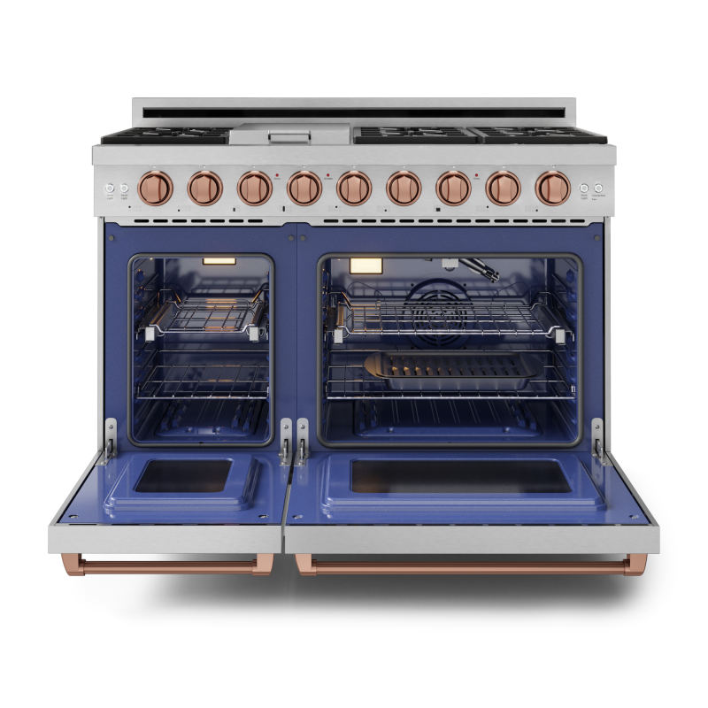 48 Inch Professional Lp Range With Pro-style Knobs In Stainless Steel/rose Gold Gordon Ramsay Series RSG48ELPRSG