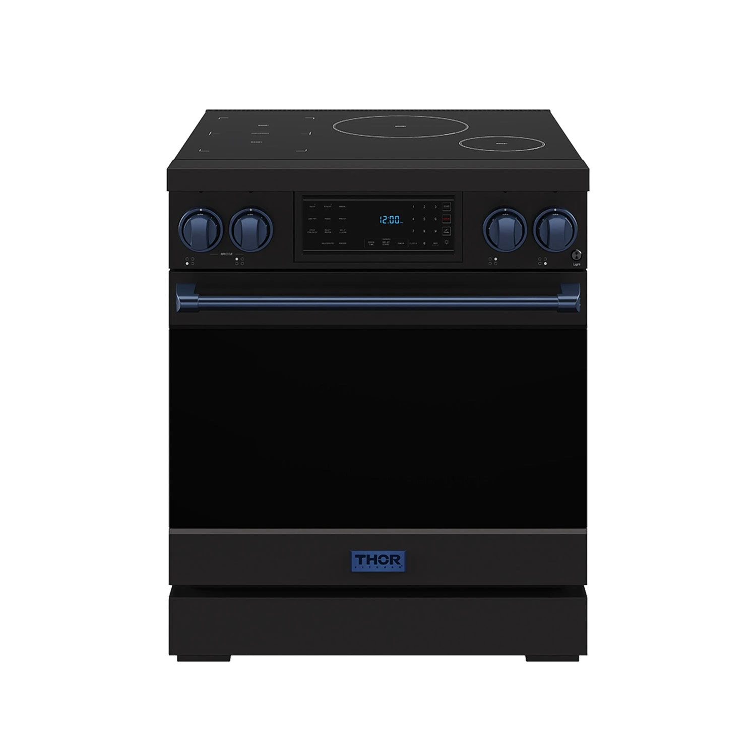 30 Inch Professional Induction Range With Tilt Panel Touch Control In Black And Blue Gordon Ramsay Series RSI30BBLU