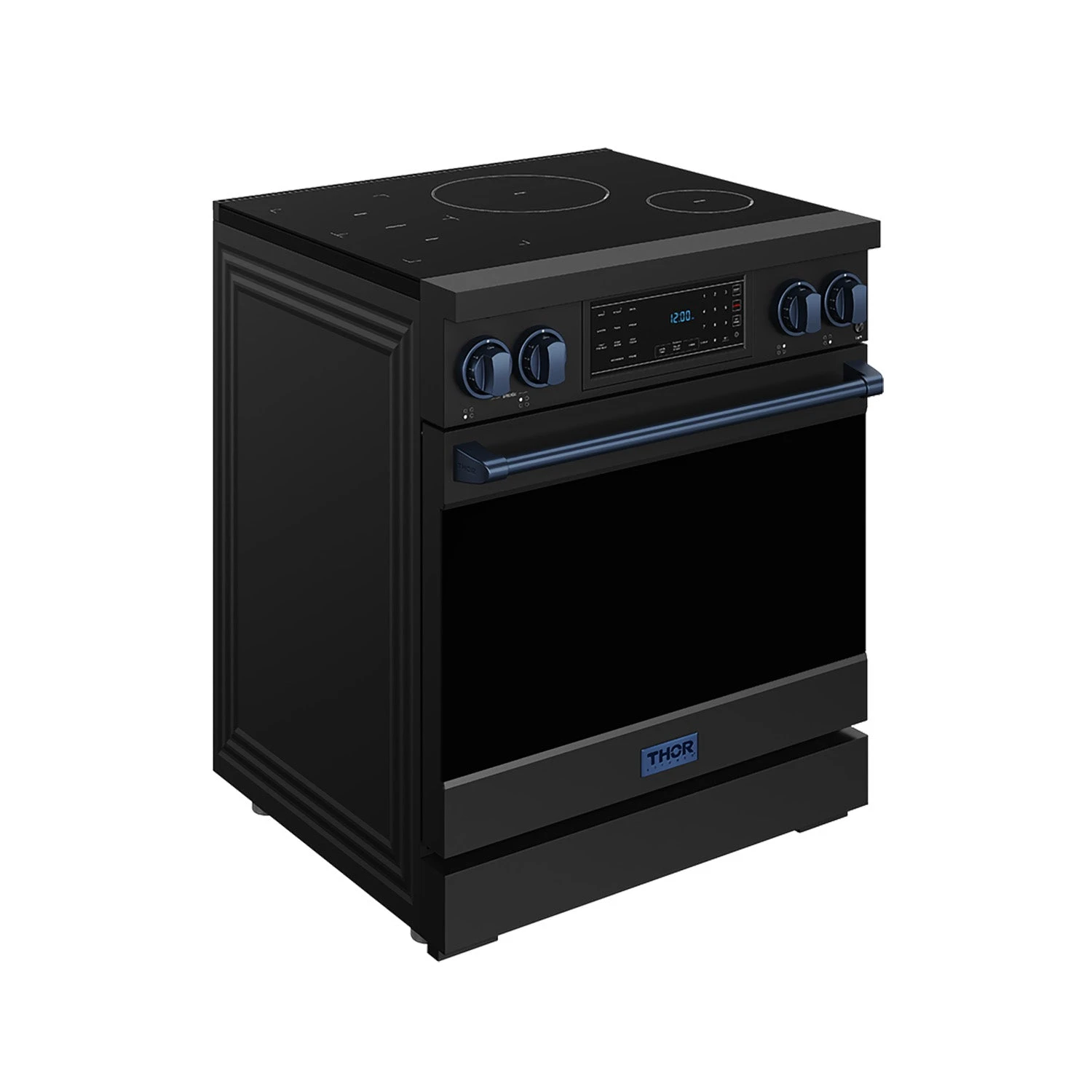 30 Inch Professional Induction Range With Tilt Panel Touch Control In Black And Blue Gordon Ramsay Series RSI30BBLU