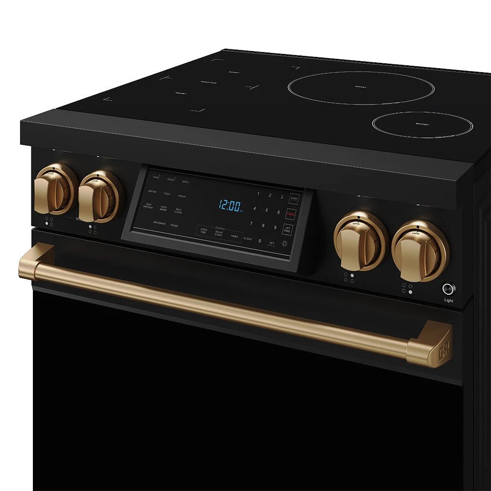 30 Inch Professional Induction Range With Tilt Panel Touch Control In Black And Bronze Gordon Ramsay Series RSI30BBRZ