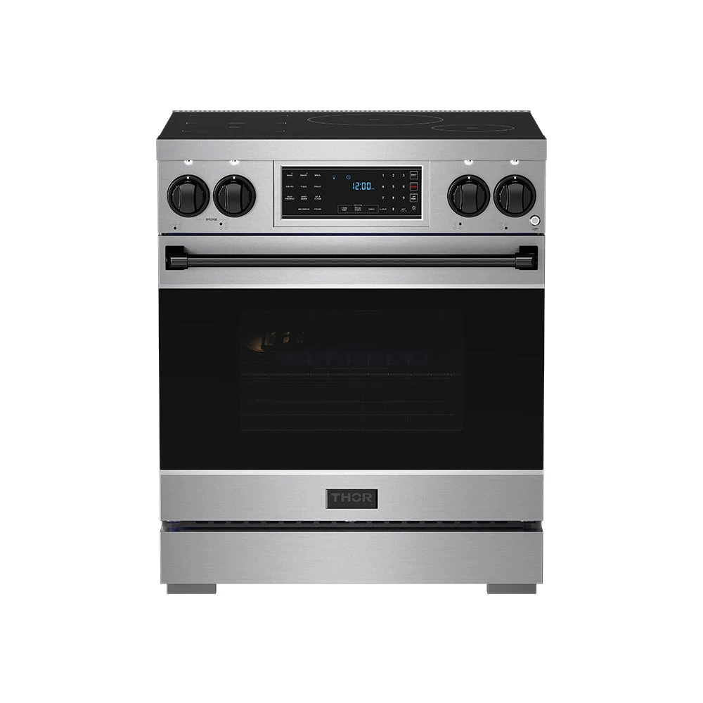 30 Inch Professional Induction Range With Tilt Panel Touch Control In Stainless Steel And Black Gordon Ramsay Series RSI30BLK