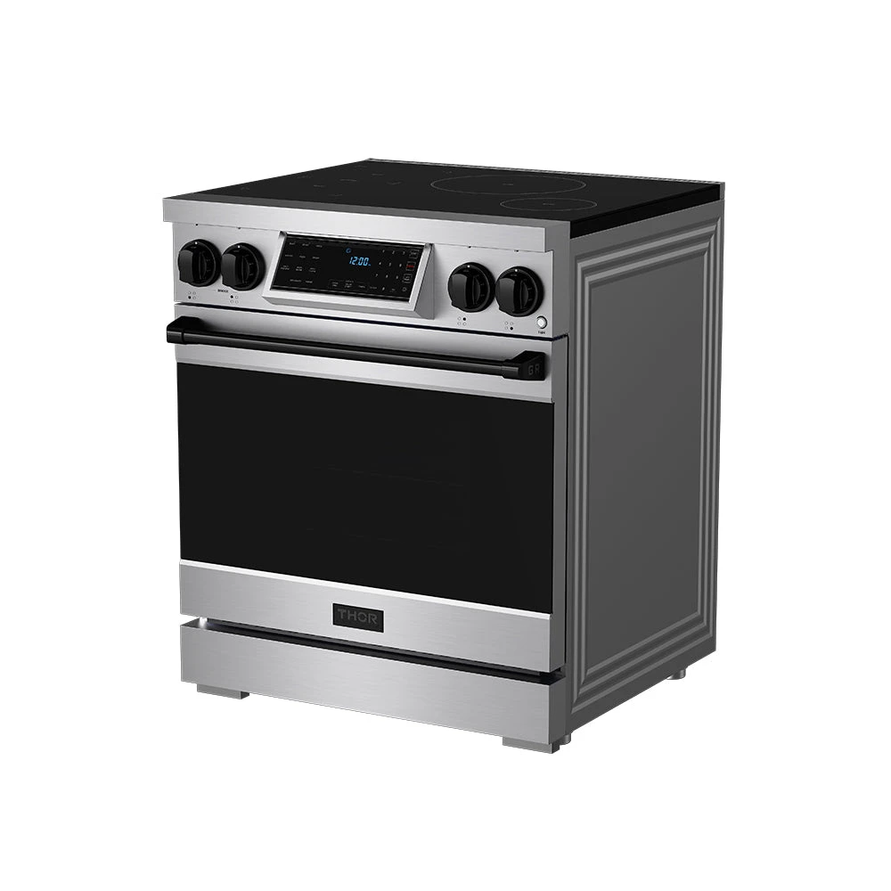 30 Inch Professional Induction Range With Tilt Panel Touch Control In Stainless Steel And Black Gordon Ramsay Series RSI30BLK