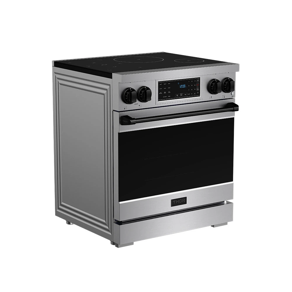 30 Inch Professional Induction Range With Tilt Panel Touch Control In Stainless Steel And Black Gordon Ramsay Series RSI30BLK
