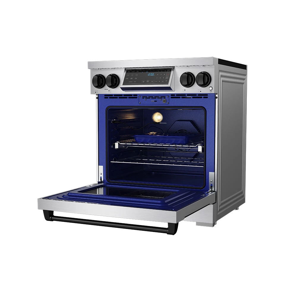 30 Inch Professional Induction Range With Tilt Panel Touch Control In Stainless Steel And Black Gordon Ramsay Series RSI30BLK