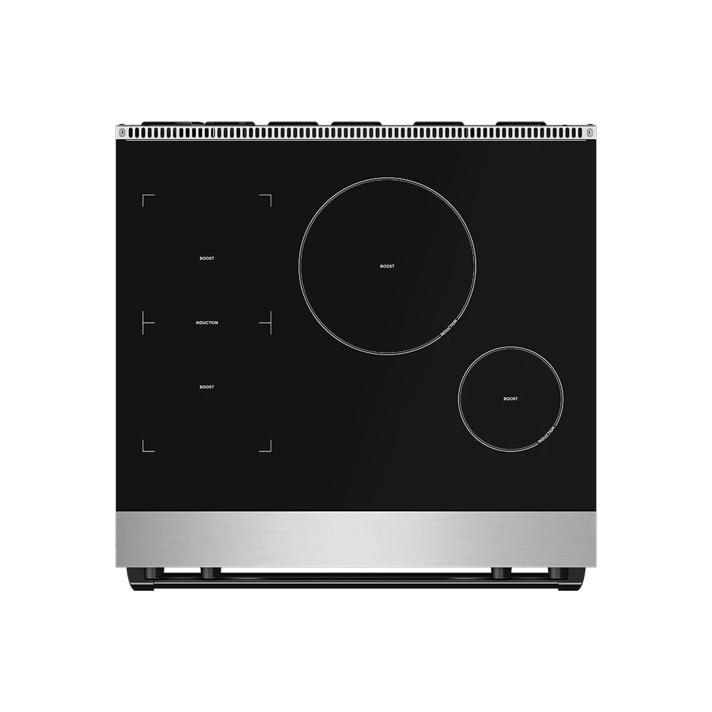 30 Inch Professional Induction Range With Tilt Panel Touch Control In Stainless Steel And Black Gordon Ramsay Series RSI30BLK