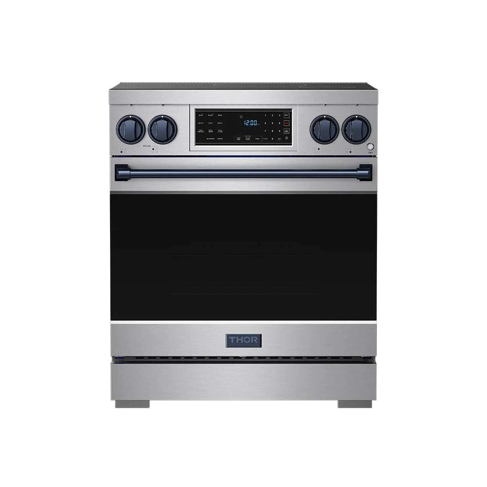 30 Inch Professional Induction Range With Tilt Panel Touch Control In Stainless Steel And Blue Gordon Ramsay Series RSI30BLU