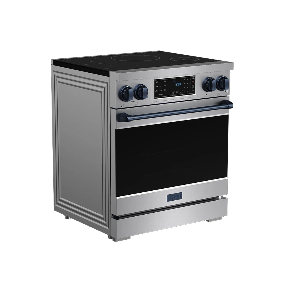30 Inch Professional Induction Range With Tilt Panel Touch Control In Stainless Steel And Blue Gordon Ramsay Series RSI30BLU