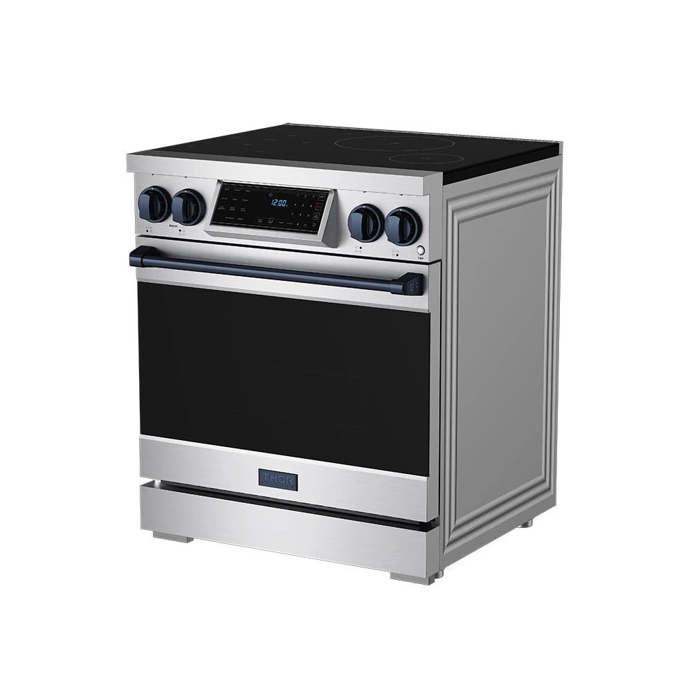 30 Inch Professional Induction Range With Tilt Panel Touch Control In Stainless Steel And Blue Gordon Ramsay Series RSI30BLU