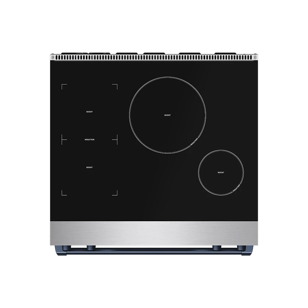 30 Inch Professional Induction Range With Tilt Panel Touch Control In Stainless Steel And Blue Gordon Ramsay Series RSI30BLU