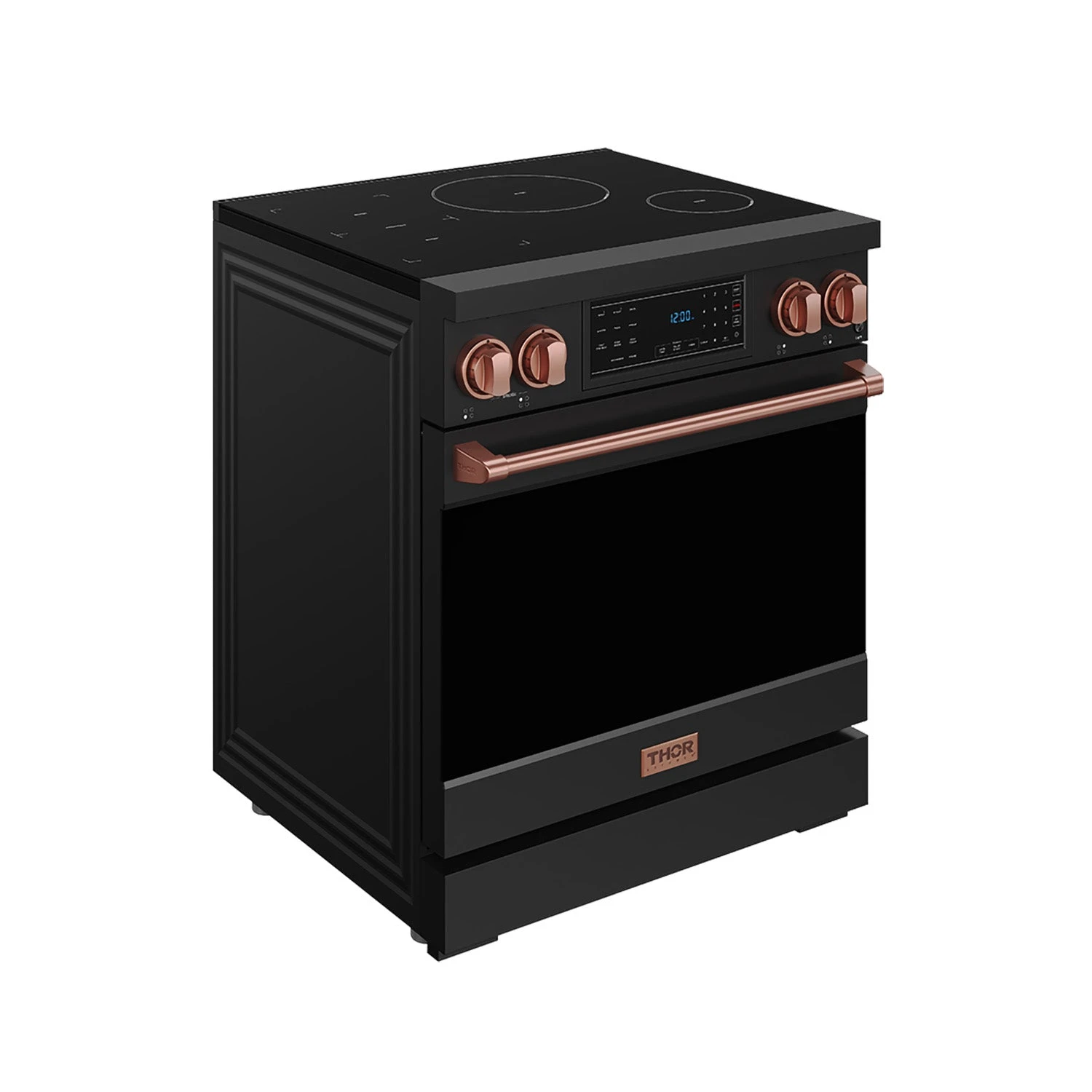 30 Inch Professional Induction Range With Tilt Panel Touch Control In Black And Rose Gold Gordon Ramsay Series RSI30BRSG