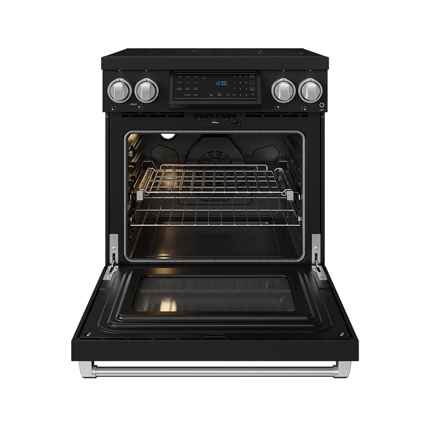 30 Inch Professional Induction Range With Tilt Panel Touch Control In Black And Stainless Steel Gordon Ramsay Series RSI30BSS