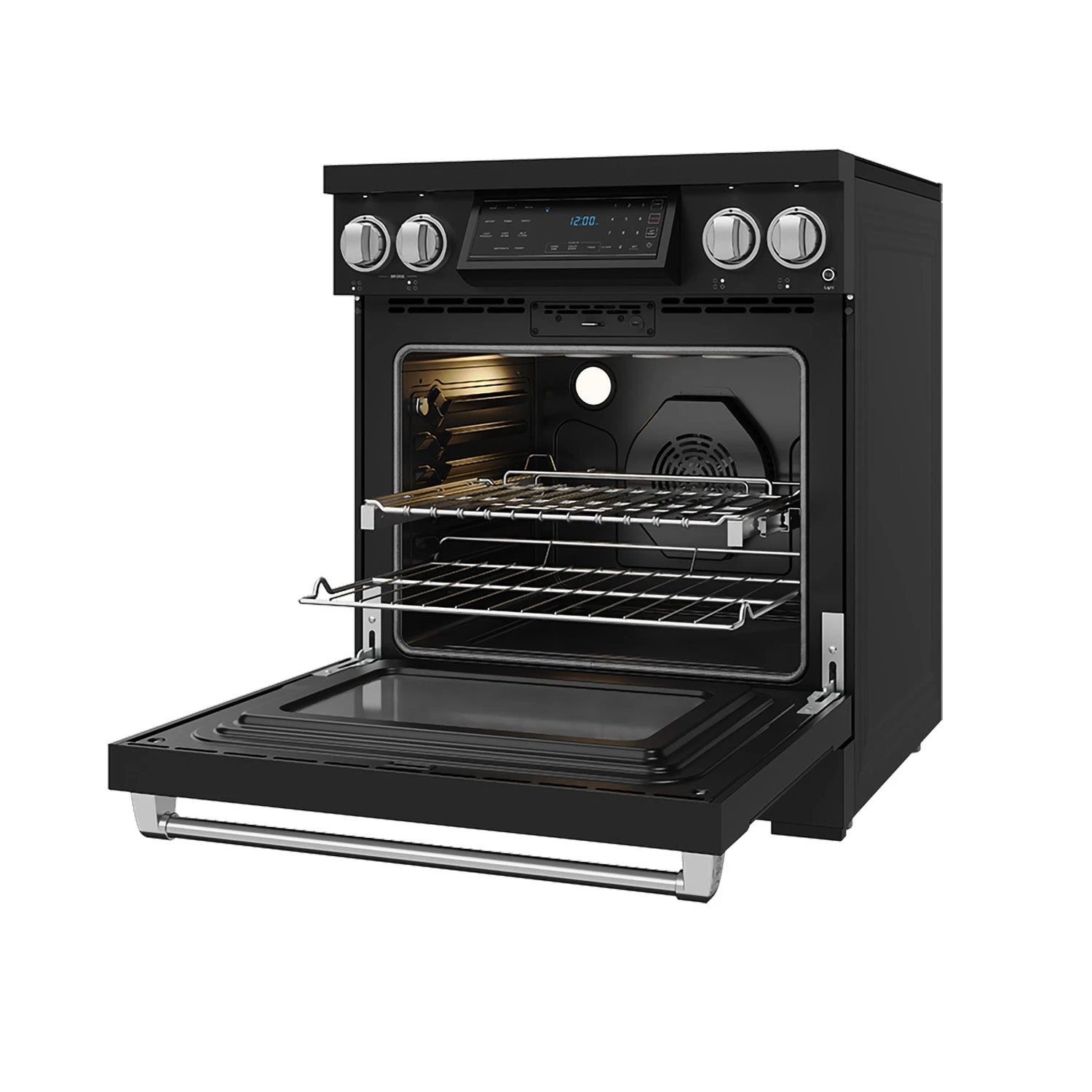 30 Inch Professional Induction Range With Tilt Panel Touch Control In Black And Stainless Steel Gordon Ramsay Series RSI30BSS
