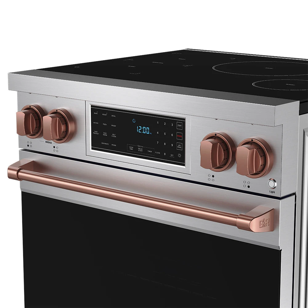 30 Inch Professional Induction Range With Tilt Panel Touch Control In Stainless Steel And Rose Gold Gordon Ramsay Series RSI30RSG