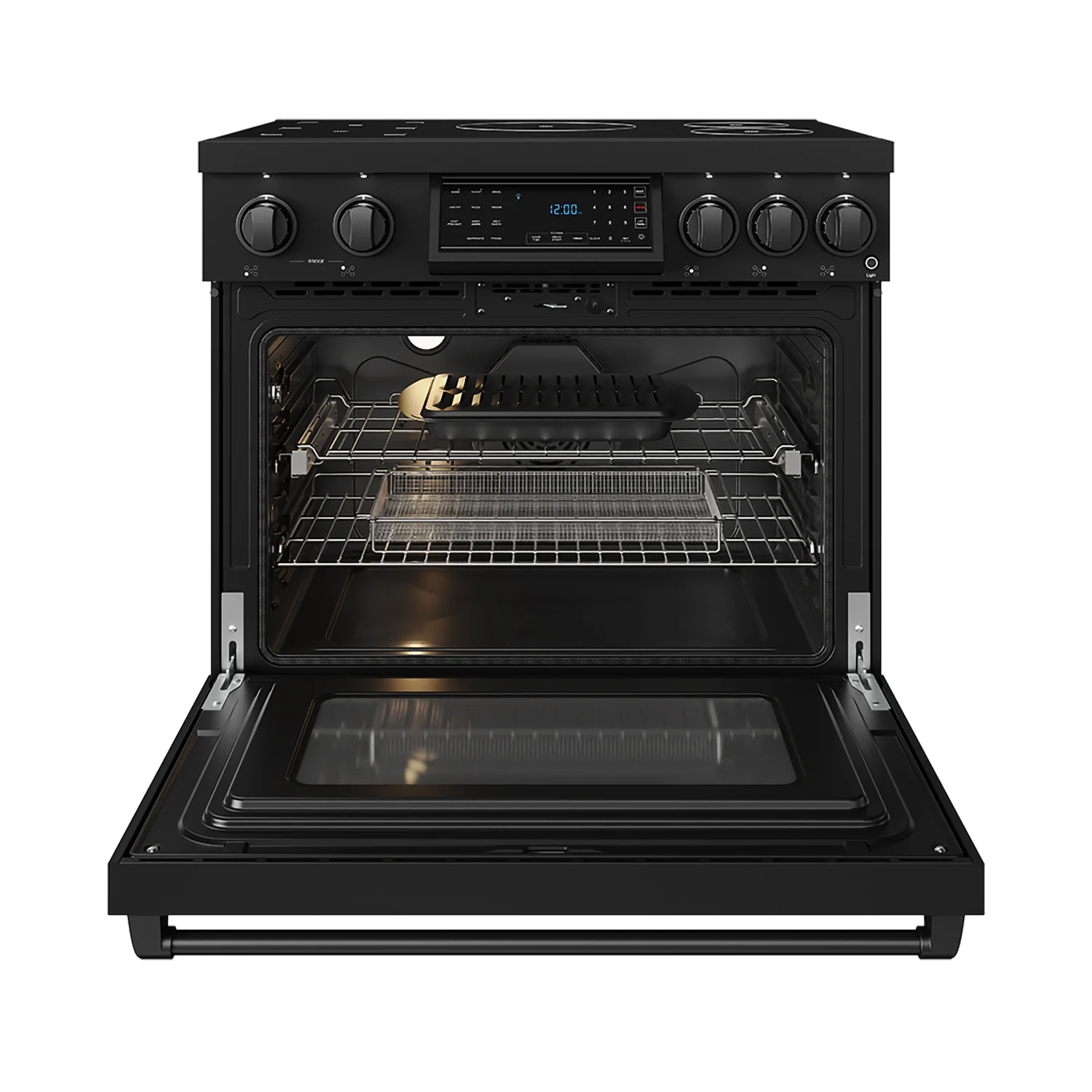 36 Inch Professional Induction Range With Tilt Panel Touch Control In Black Gordon Ramsay Series RSI36B