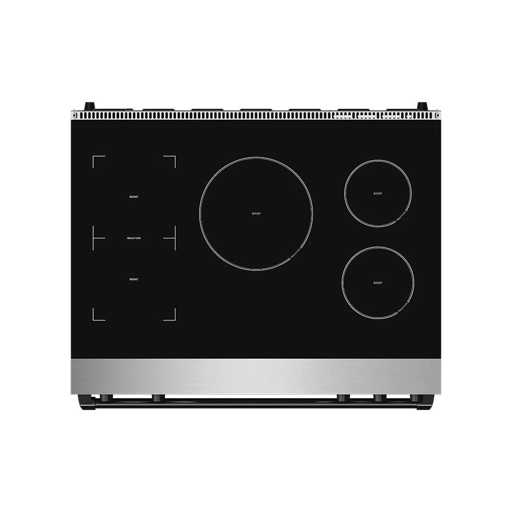 36 Inch Professional Induction Range With Tilt Panel Touch Control In Stainless Steel And Black Gordon Ramsay Series RSI36BLK