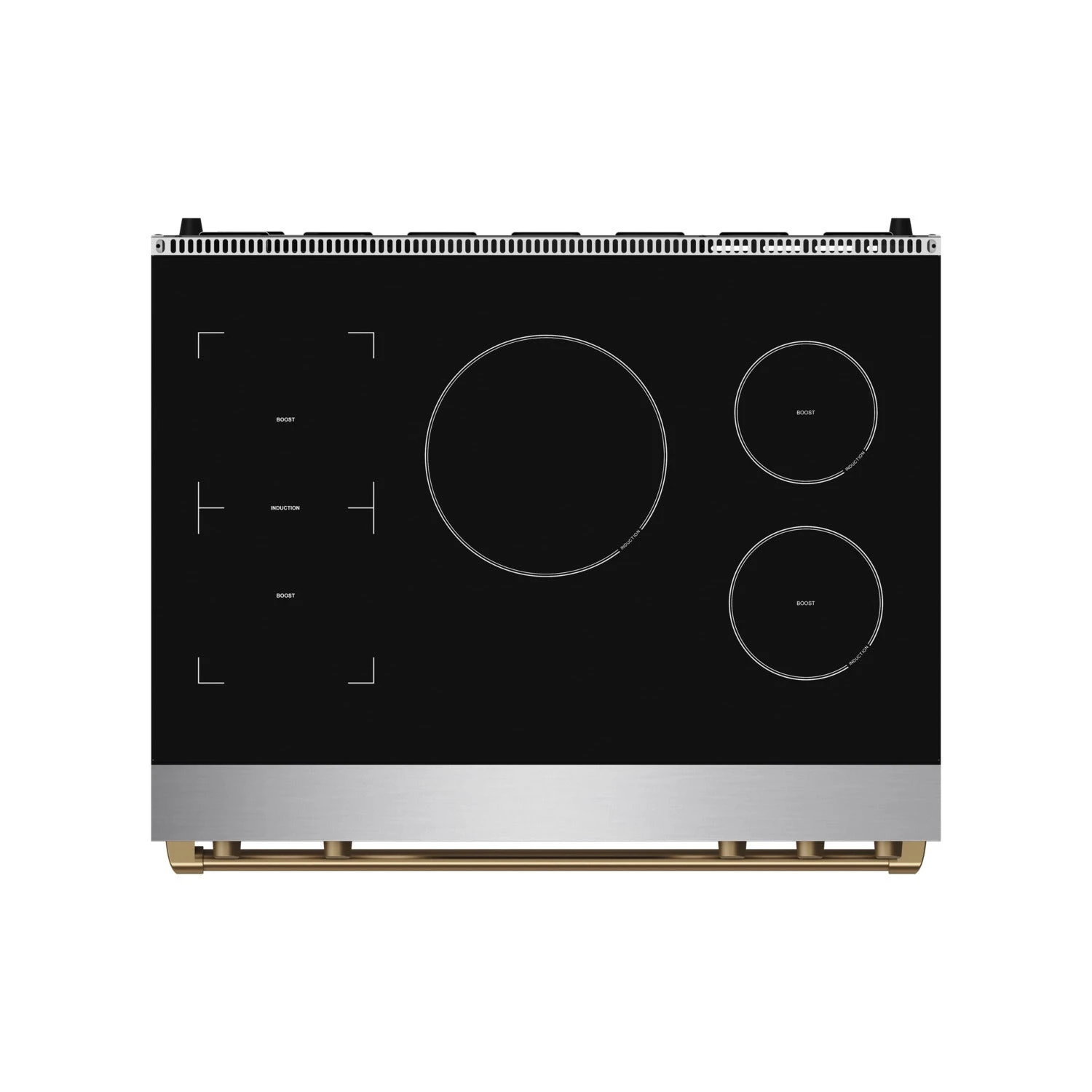 36 Inch Professional Induction Range With Tilt Panel Touch Control In Stainless Steel And Bronze Gordon Ramsay Series RSI36BRZ