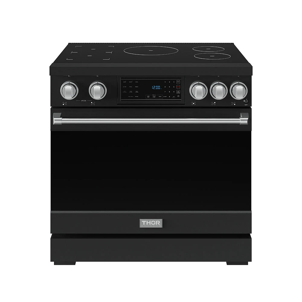 36 Inch Professional Induction Range With Tilt Panel Touch Control In Black And Stainless Steel Gordon Ramsay Series RSI36BSS