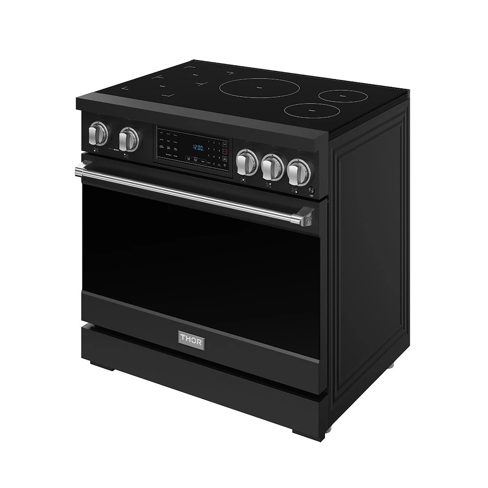 36 Inch Professional Induction Range With Tilt Panel Touch Control In Black And Stainless Steel Gordon Ramsay Series RSI36BSS