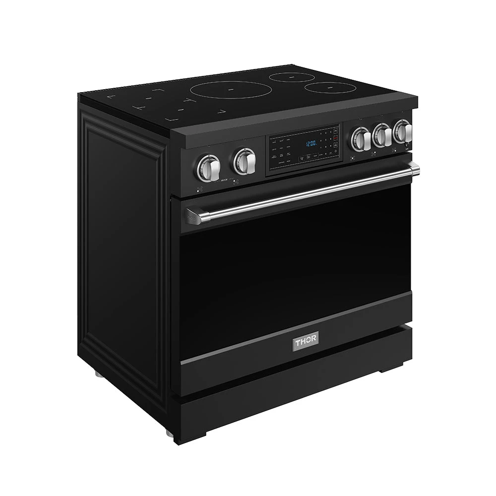 36 Inch Professional Induction Range With Tilt Panel Touch Control In Black And Stainless Steel Gordon Ramsay Series RSI36BSS
