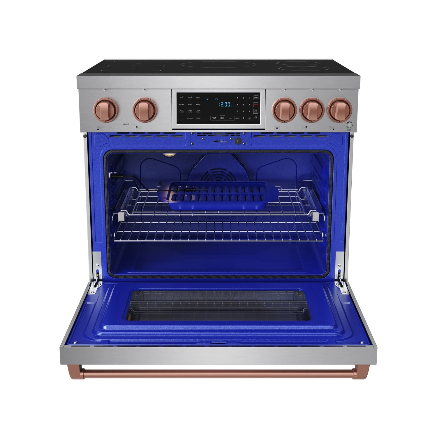 36 Inch Professional Induction Range With Tilt Panel Touch Control In Stainless Steel And Rose Gold Gordon Ramsay Series RSI36RSG