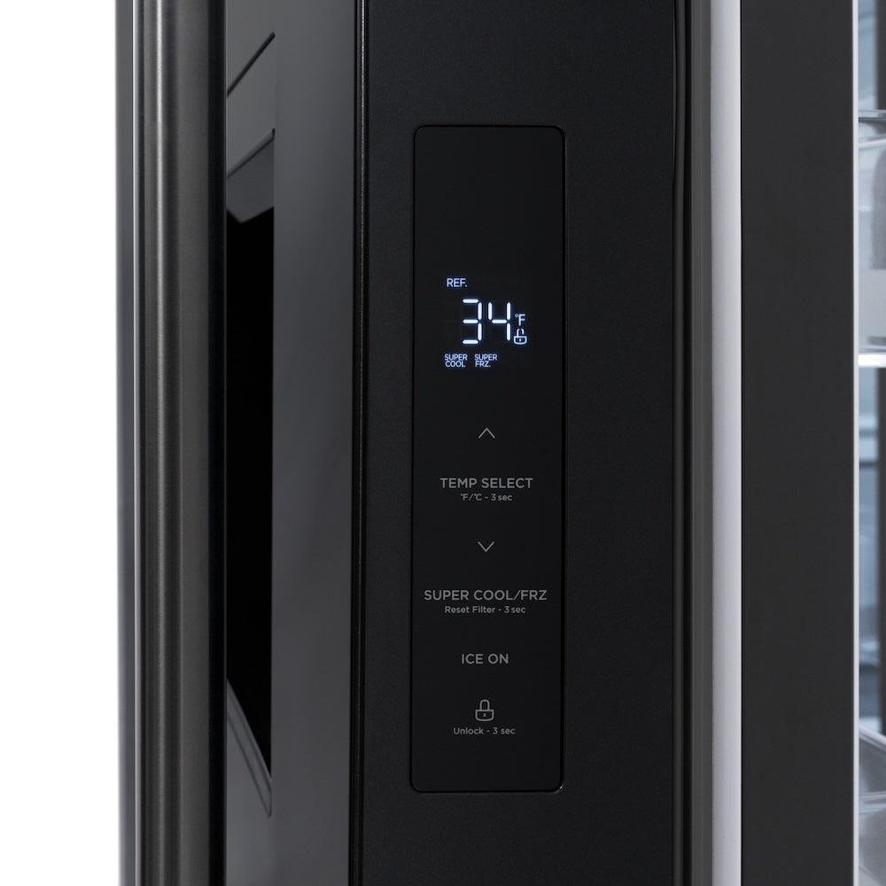 36 In. 28.9 Cu. Ft. Standard-depth French Door External Water Dispenser Refrigerator With Dual Ice Maker In Fingerprint-resistant Black Stainless Steel RSMW36BS