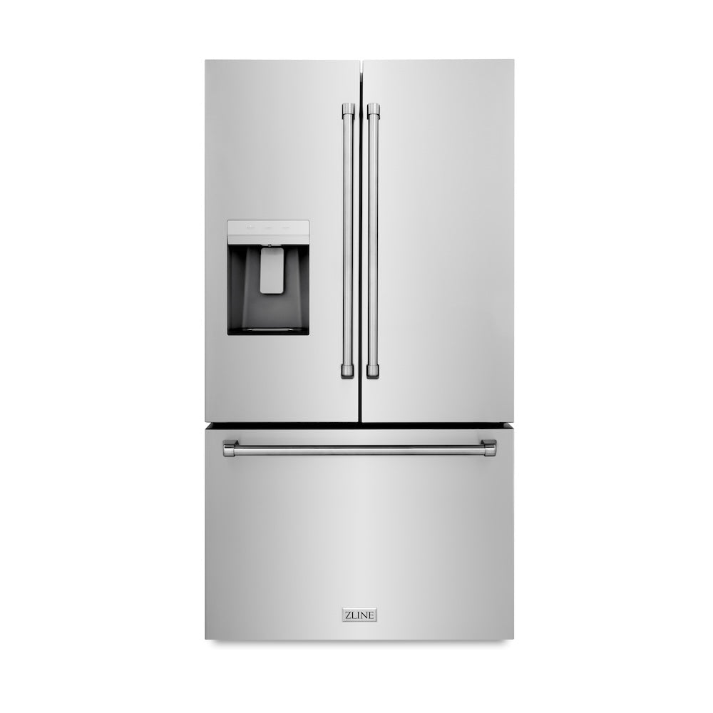 36 In. 28.9 Cu. Ft. Standard-depth French Door External Water Dispenser Refrigerator With Dual Ice Maker In Fingerprint-resistant Stainless Steel RSMW36