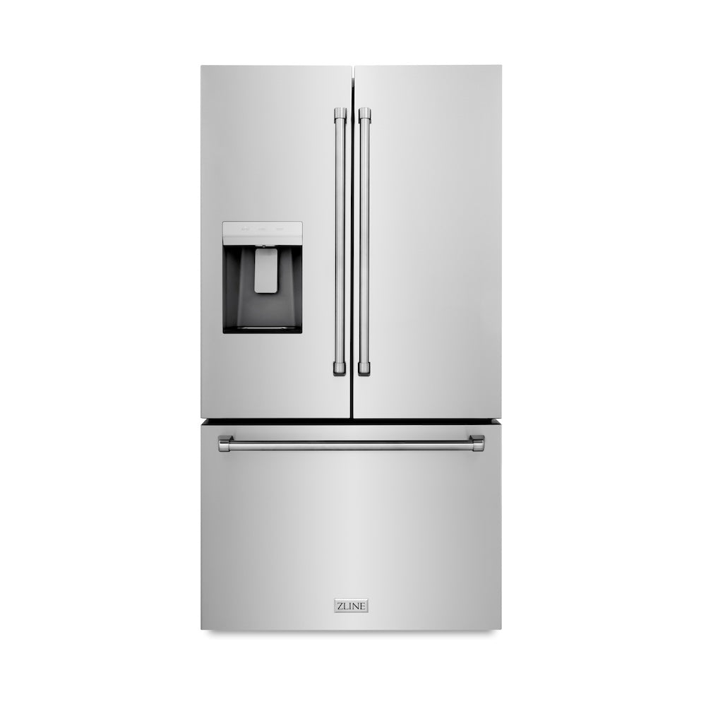36 In. 28.9 Cu. Ft. Standard-depth French Door External Water Dispenser Refrigerator With Dual Ice Maker In Fingerprint-resistant Stainless Steel RSMW36