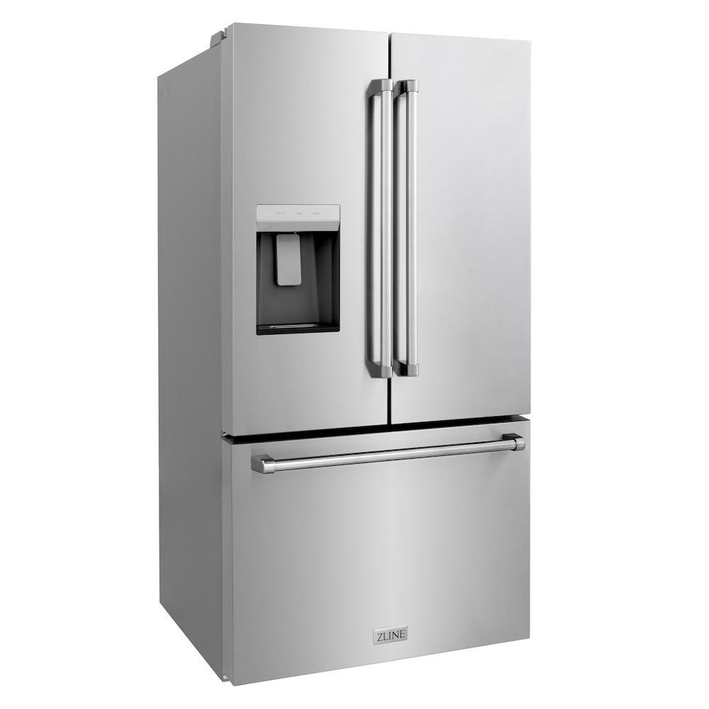 36 In. 28.9 Cu. Ft. Standard-depth French Door External Water Dispenser Refrigerator With Dual Ice Maker In Fingerprint-resistant Stainless Steel RSMW36