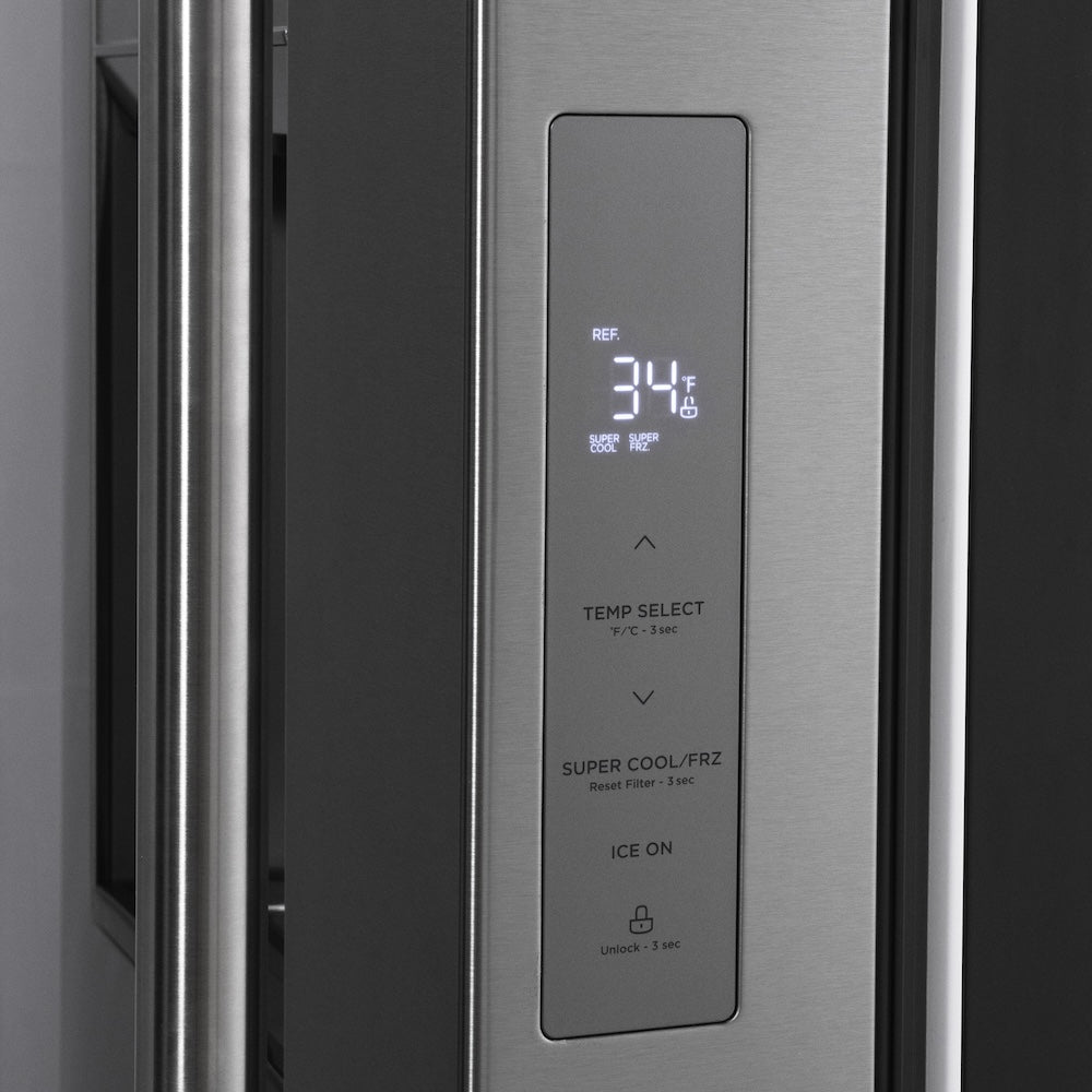36 In. 28.9 Cu. Ft. Standard-depth French Door External Water Dispenser Refrigerator With Dual Ice Maker In Fingerprint-resistant Stainless Steel RSMW36