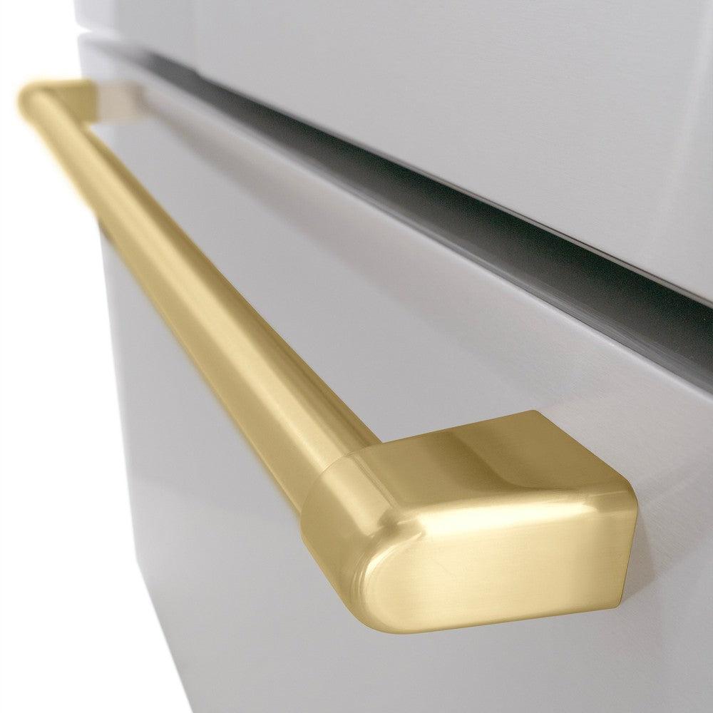 Autograph Edition 36 In. 28.9 Cu. Ft. Standard-depth French Door External Water Dispenser Refrigerator With Dual Ice Maker In Fingerprint-resistant Stainless Steel And Champagne Bronze Tradit RSMZW36CB