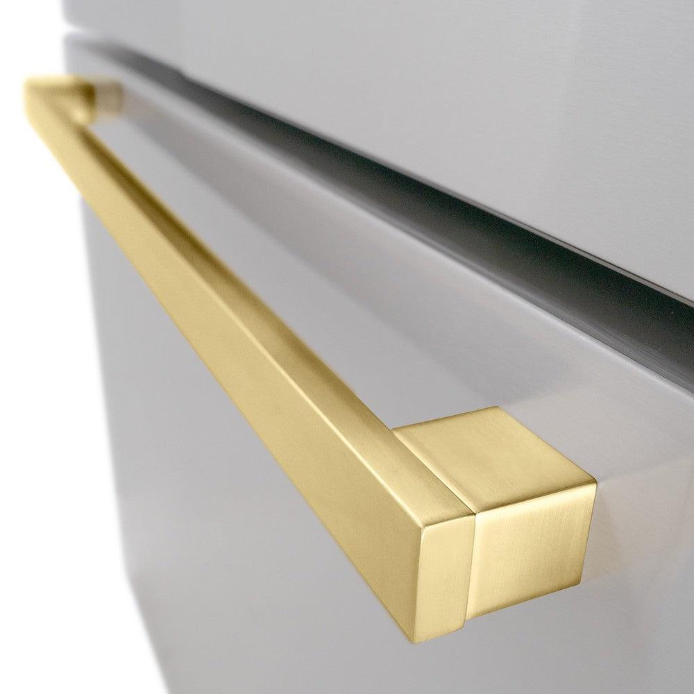 Autograph Edition 36 In. 28.9 Cu. Ft. Standard-depth French Door External Water Dispenser Refrigerator With Dual Ice Maker In Fingerprint-resistant Stainless Steel And Polished Gold Modern Ha RSMZW36FG