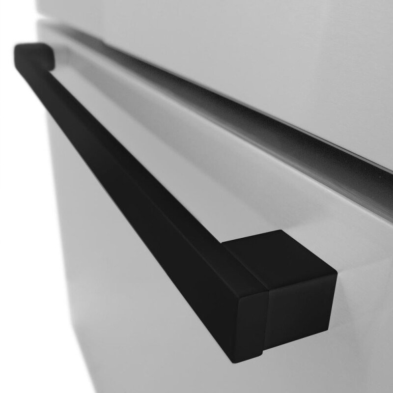 ZLINE Autograph Edition 36 in. 28.9 cu. ft. Standard-Depth French Door External Water Dispenser Refrigerator with Dual Ice Maker in Fingerprint-Resistant Stainless Steel and Matte Black Moder RSMZW36FMB