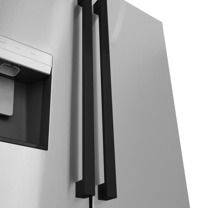 ZLINE Autograph Edition 36 in. 28.9 cu. ft. Standard-Depth French Door External Water Dispenser Refrigerator with Dual Ice Maker in Fingerprint-Resistant Stainless Steel and Matte Black Moder RSMZW36FMB