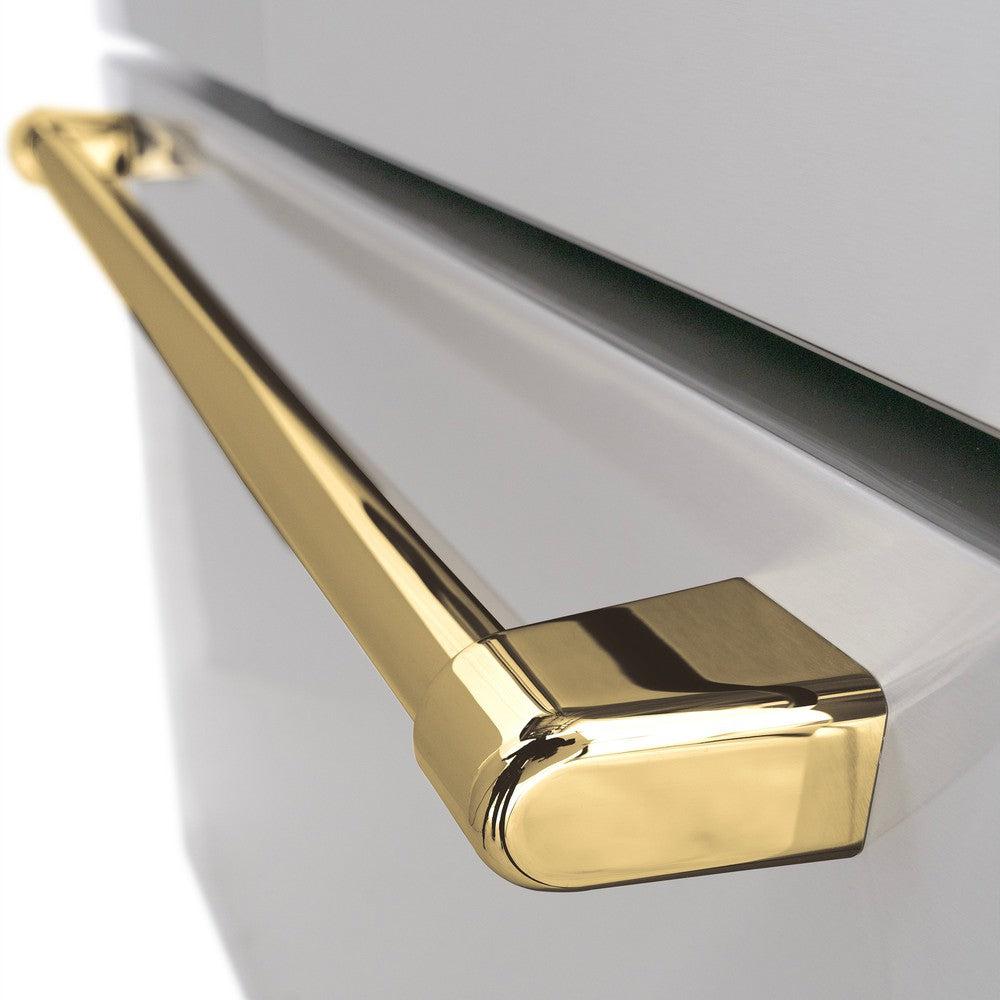 Autograph Edition 36 In. 28.9 Cu. Ft. Standard-depth French Door External Water Dispenser Refrigerator With Dual Ice Maker In Fingerprint-resistant Stainless Steel And Polished Gold Tradition RSMZW36G