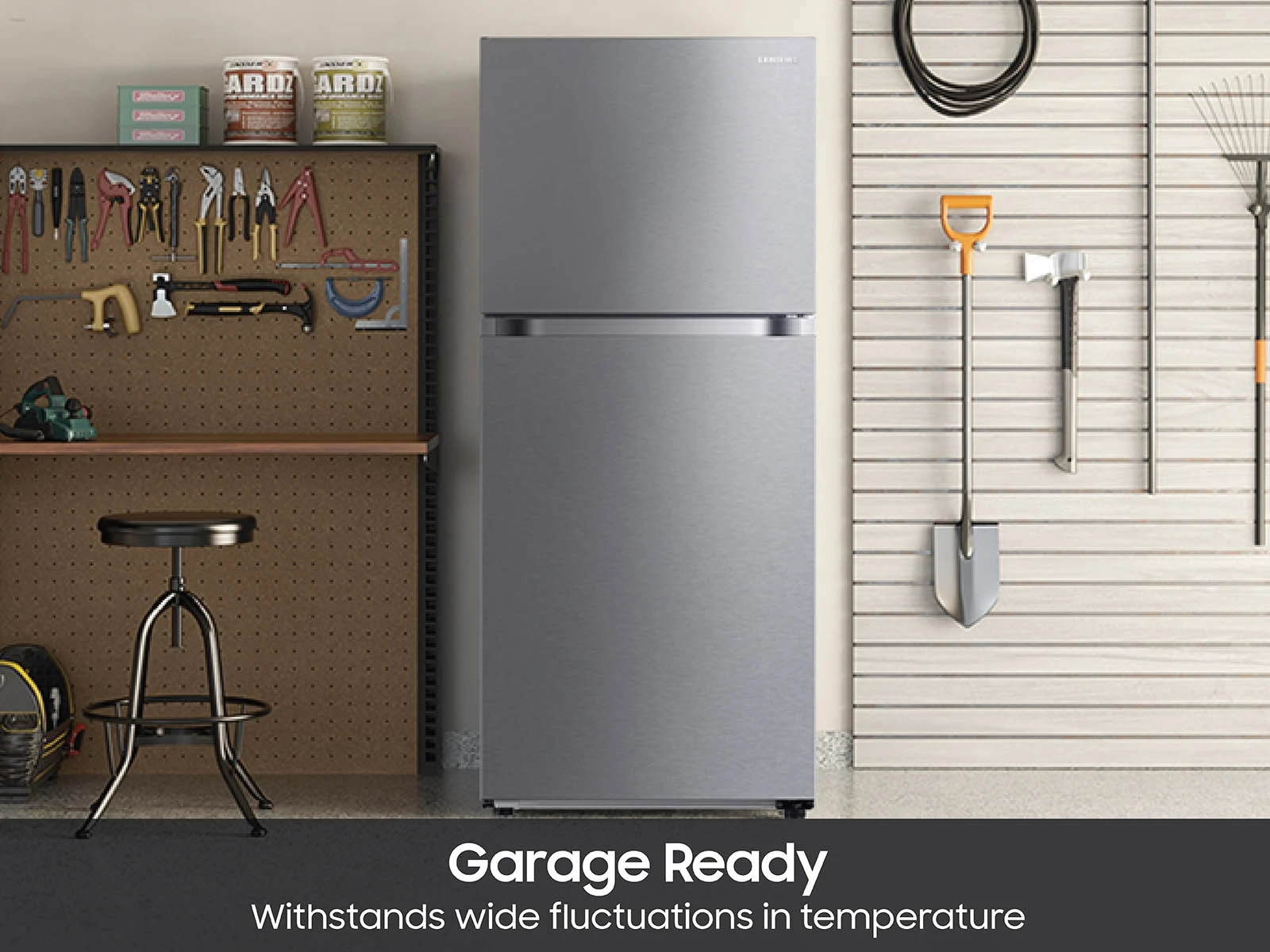 Bespoke AI Top Freezer All-Around Cooling | Garage Ready 18 cu.ft. RT18DG6500SRAA