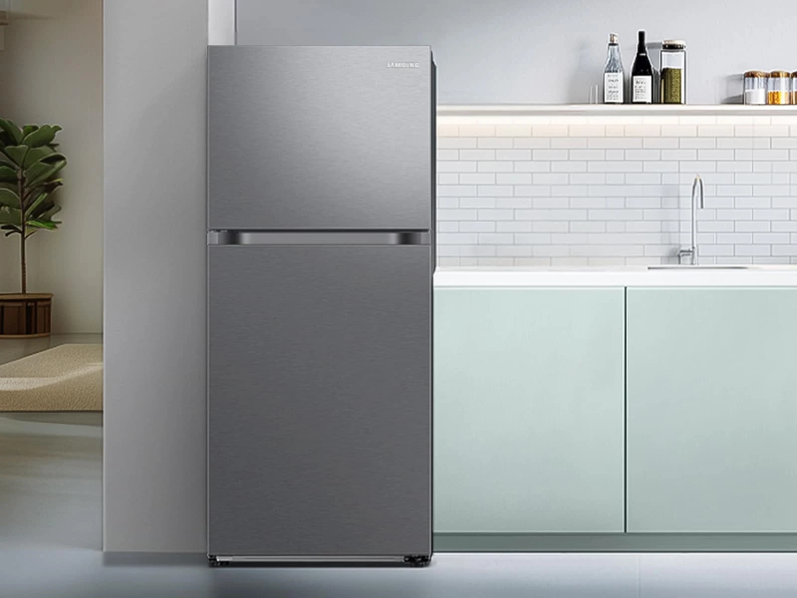 Bespoke AI Top Freezer All-Around Cooling | Garage Ready 18 cu.ft. RT18DG6500SRAA