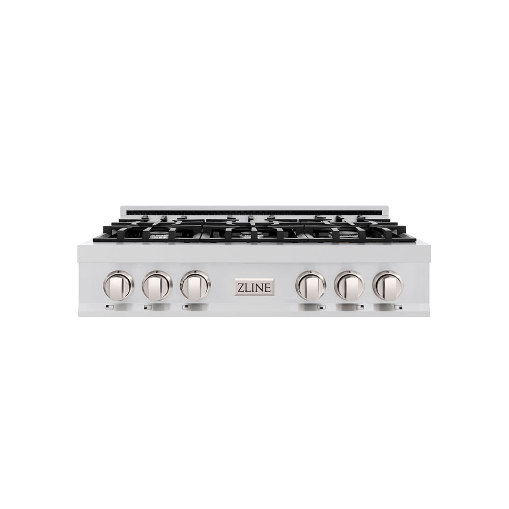 36 In. Classic Gas Rangetop With 6 Burners And Porcelain Cooktop In Stainless Steel RT36