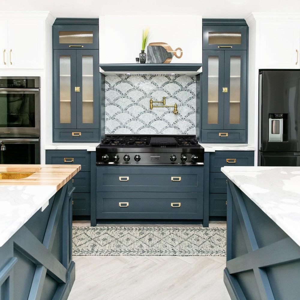 48 in. Legacy Gas Rangetop with 7 Burners and Porcelain Cooktop RTB48