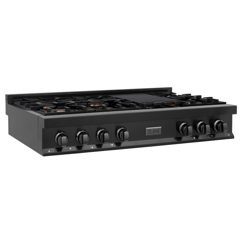 48" Porcelain Gas Stovetop with 7 Gas Burners and Griddle RTBBR48