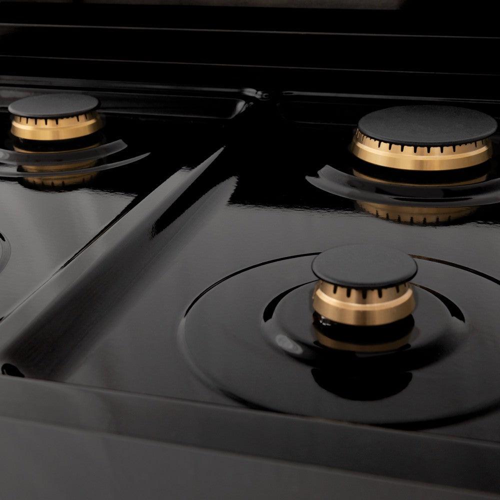 Autograph Edition 36" Porcelain Rangetop with 6 Gas Burners and Champagne Bronze Accents RTBZ36CB