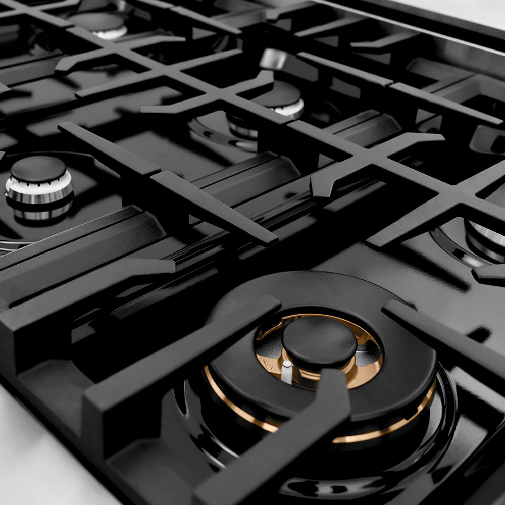 48" Porcelain Gas Stovetop with 7 Gas Burners and Griddle RTGR48