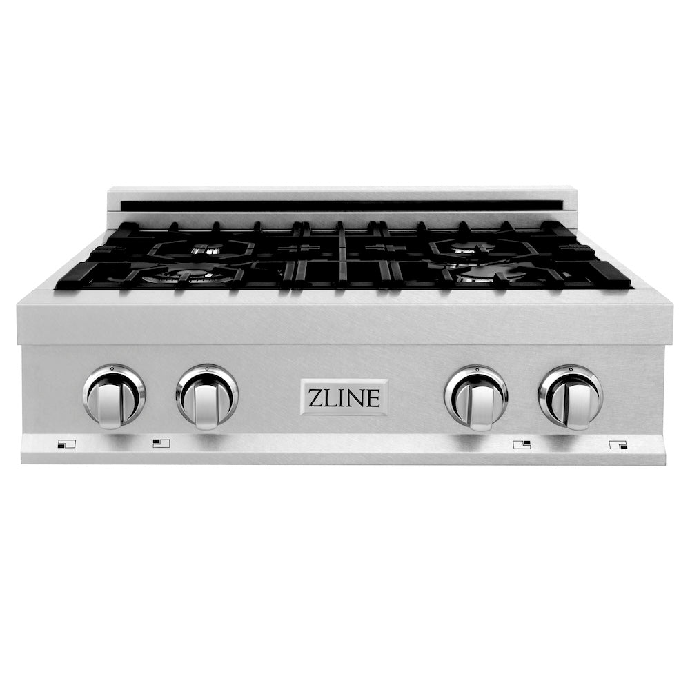 30 In. Legacy Gas Rangetop With 4 Burners And Porcelain Cooktop In Satin Stainless Steel RTS30
