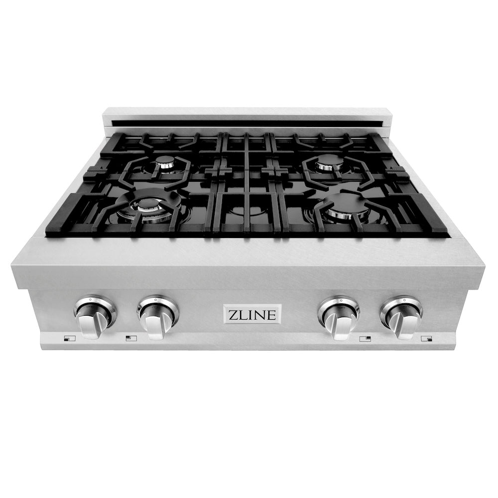 30 In. Legacy Gas Rangetop With 4 Burners And Porcelain Cooktop In Satin Stainless Steel RTS30