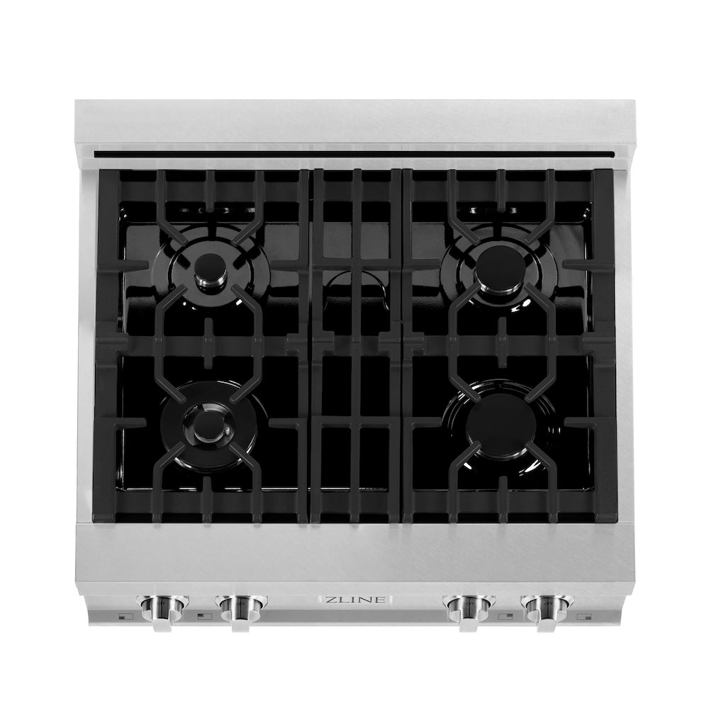 30 In. Legacy Gas Rangetop With 4 Burners And Porcelain Cooktop In Satin Stainless Steel RTS30