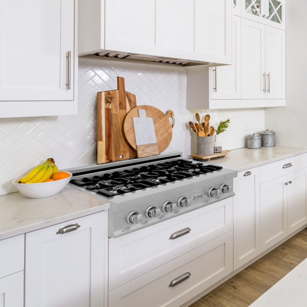 30 In. Legacy Gas Rangetop With 4 Burners And Porcelain Cooktop In Satin Stainless Steel RTS30