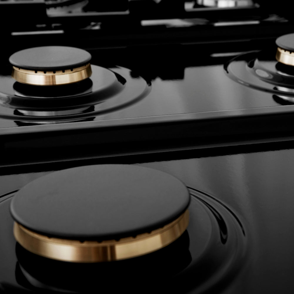 Autograph Edition 30" Porcelain Rangetop with 4 Gas Burners and Matte Black Accents RTSZ30MB