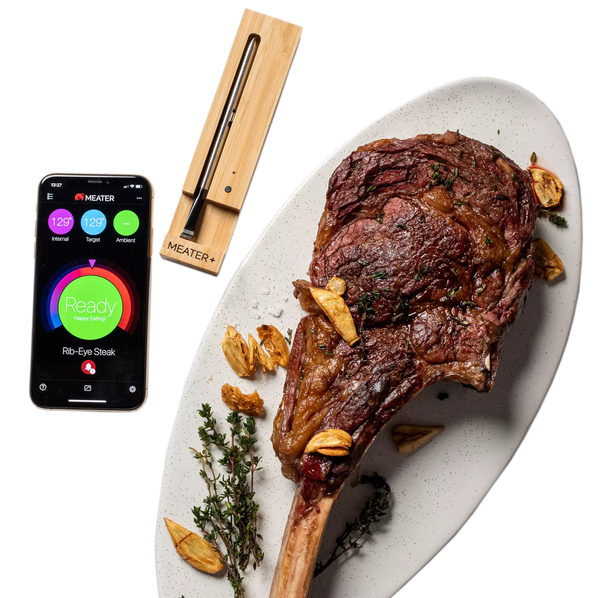 MEATERĀ® Plus Wireless Meat Thermometer Honey RTUMTMP01