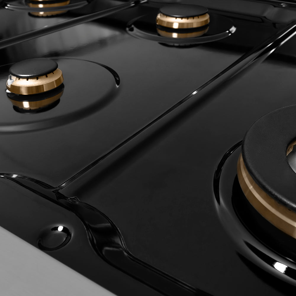 Autograph Edition 36" Porcelain Rangetop with 6 Gas Burners and Matte Black Accents RTZ36MB