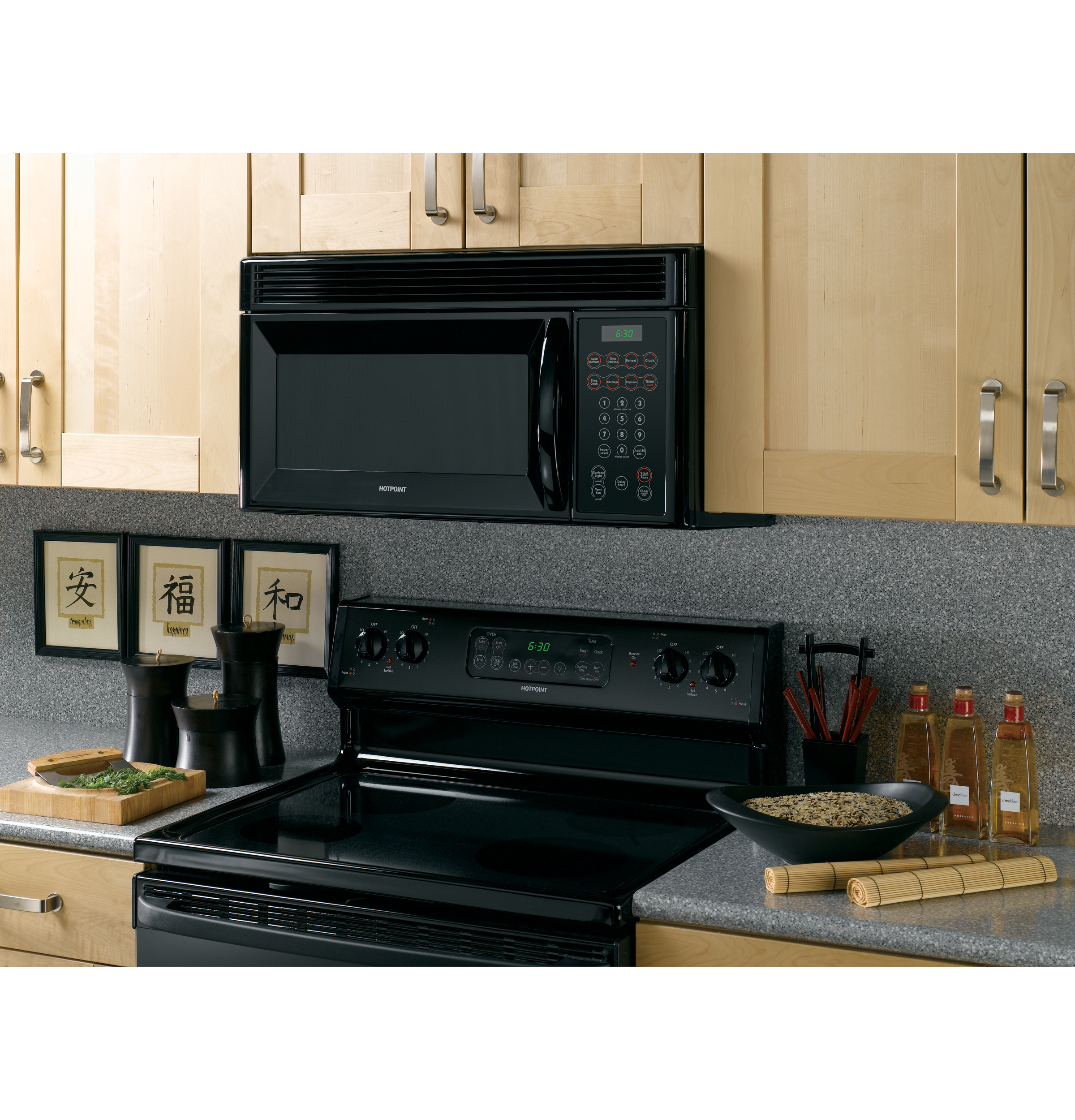 Hotpoint® 1.5 Cu. Ft. Over-the-Range Microwave Oven RVM1535DMBB