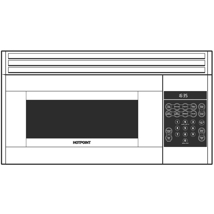 1.6 Cu. Ft. Over-the-Range Microwave Oven RVM1635SK, product image 5 of 6